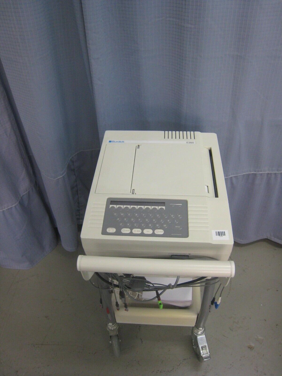 Burdick E350 Electrocardiograph with cart and leads